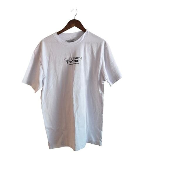 Can't Blame the Youth Other - Can’t Blame The Youth White Graphic T-Shirt Size Large Seattle Washington